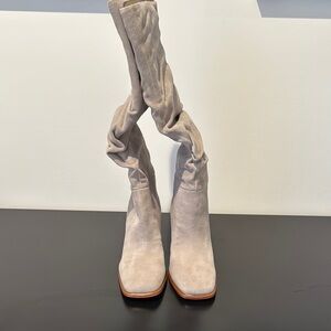 Nine West Gray Over the Knee Boots Sleek Design